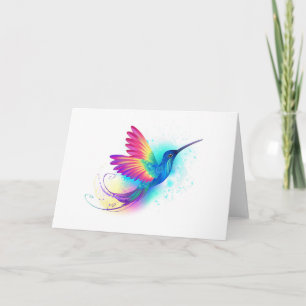 Exotic Rainbow Hummingbird Note Card