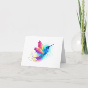 Exotic Rainbow Hummingbird Note Card