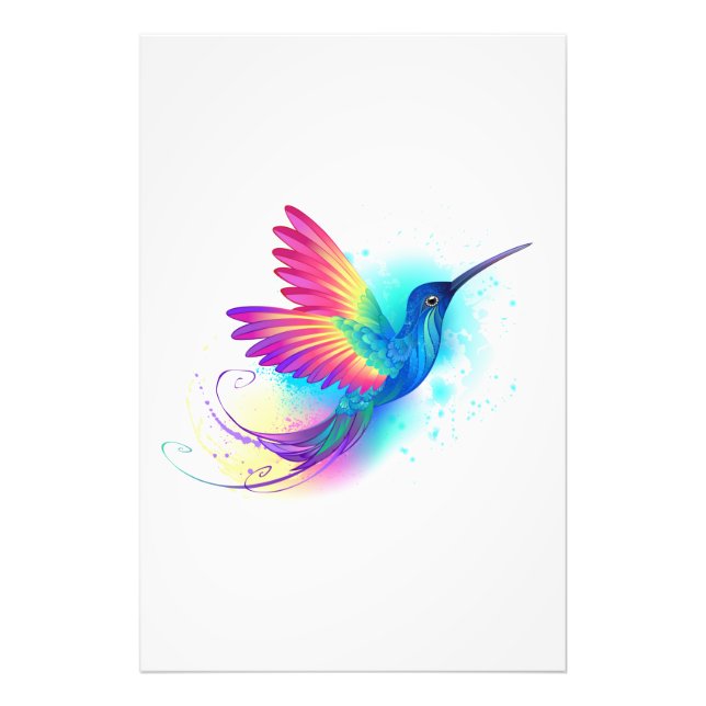 Exotic Rainbow Hummingbird Photo Print (Front)