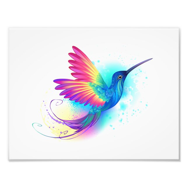 Exotic Rainbow Hummingbird Photo Print (Front)