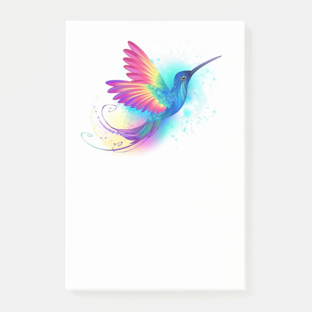 Exotic Rainbow Hummingbird Post-it Notes (Front)