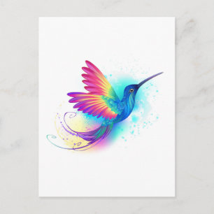 Exotic Rainbow Hummingbird Postcard