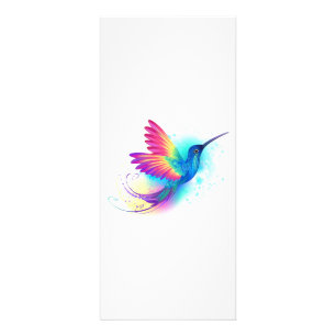 Exotic Rainbow Hummingbird Rack Card