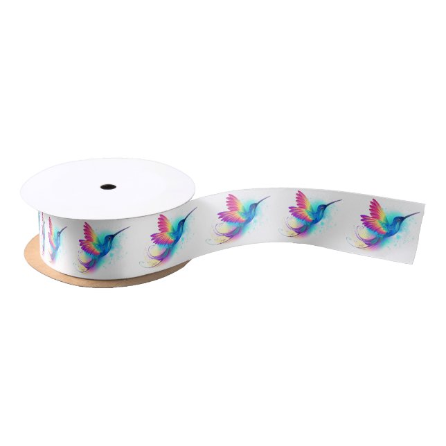 Exotic Rainbow Hummingbird Satin Ribbon (Spool)