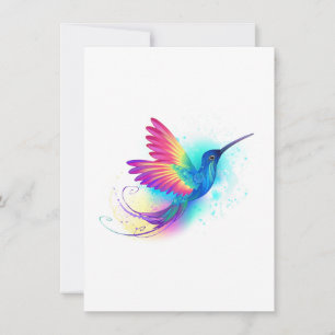 Exotic Rainbow Hummingbird Save The Date