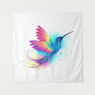 Exotic Rainbow Hummingbird Tapestry