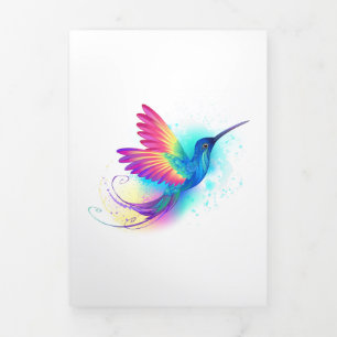 Exotic Rainbow Hummingbird Tri-Fold Announcement