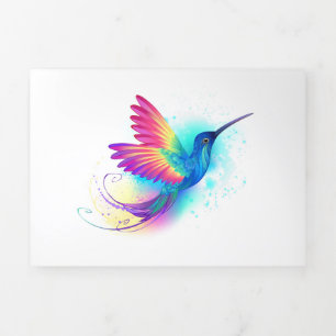 Exotic Rainbow Hummingbird Tri-Fold Announcement