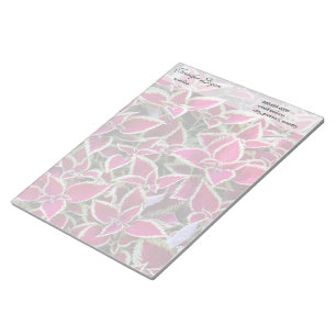 Exotic red leaf plants.  Floral photography. Notepad