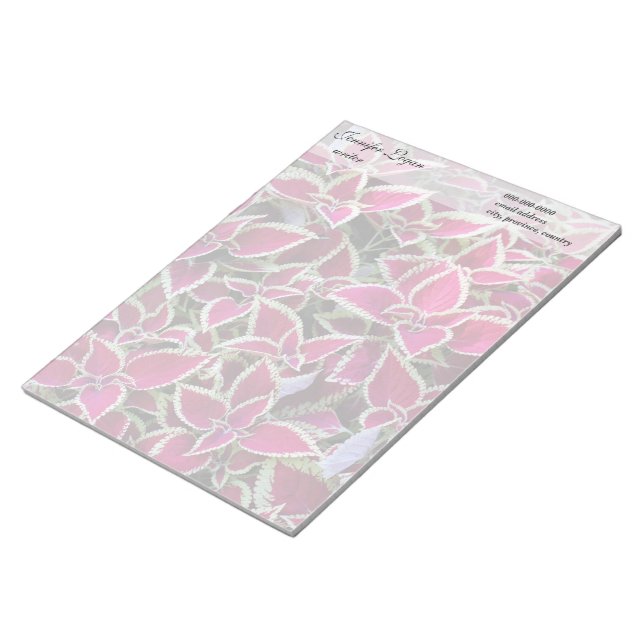 Exotic red leaf plants.  Floral photography. Notepad (Angled)