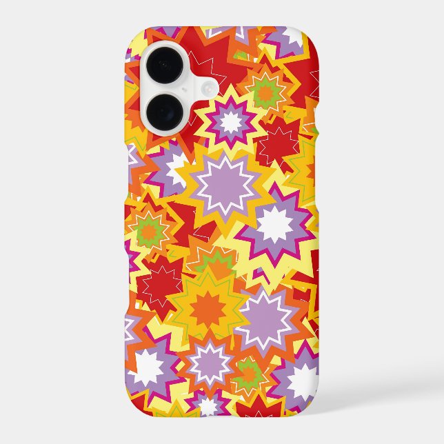 Exotic Red Purple Marrakesh Stars Art Pattern (Back)