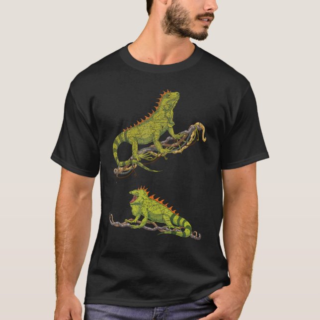 Exotic Reptile Iguana  Lizard Animal Wildlife Igua T-Shirt (Front)