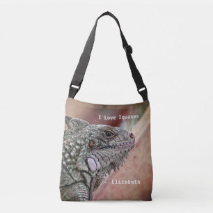 Exotic Reptile Iguana Pet Animal Personalise  Crossbody Bag