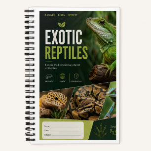 Exotic Reptiles Notebook Cover Premium Wildlife