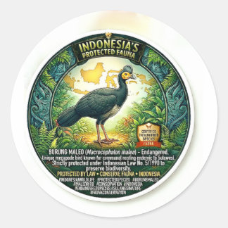 Exotic Reptiles & Wildlife Title: Majestic Maleo Classic Round Sticker