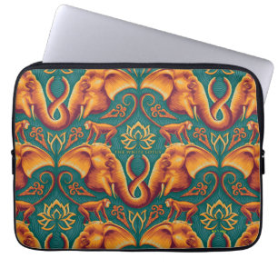 Exotic Safari Tapestry Pattern - The White Lotus Laptop Sleeve