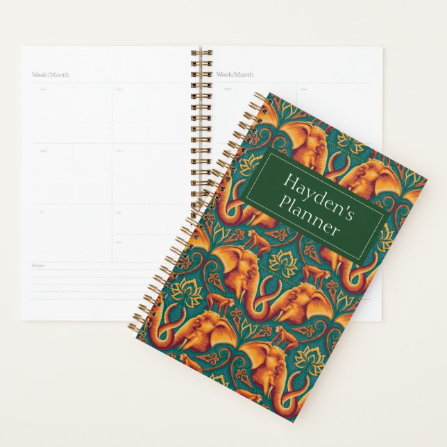Exotic Safari Tapestry Pattern - The White Lotus Planner (Display)