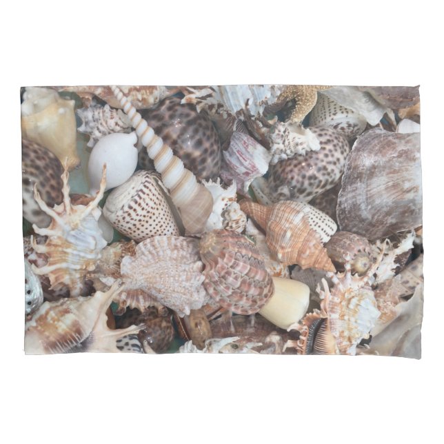 Exotic Sea Shells Design Pillowcase (Front)