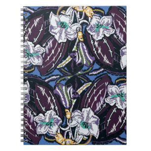 Exotic seamless flower background notebook