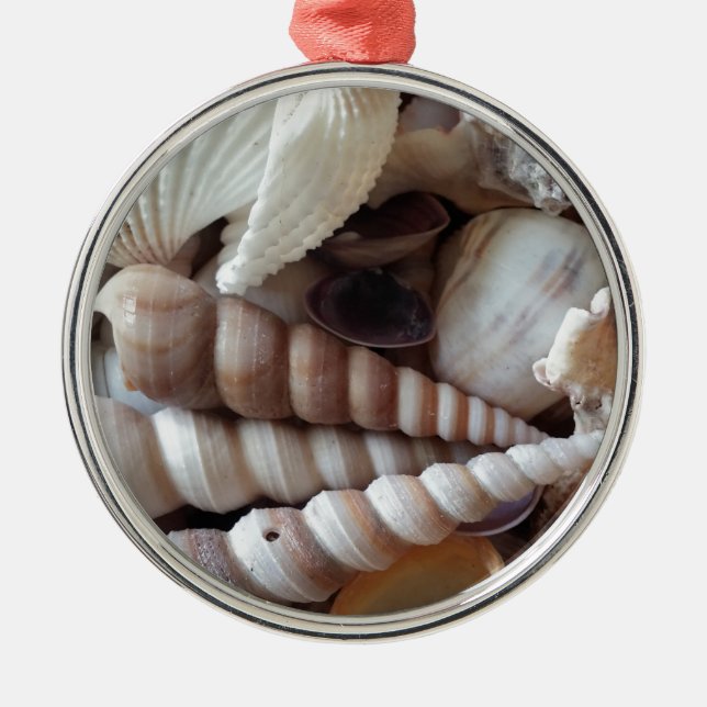 Exotic Seashells Collection, Summer Beach Metal Tree Decoration (Front)