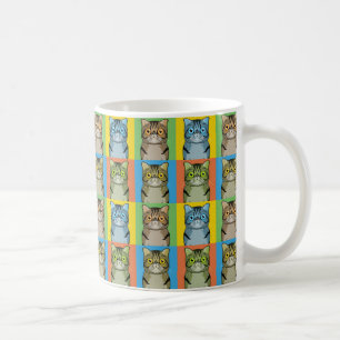 Exotic Shorthair Cat Cartoon Pop-Art Coffee Mug
