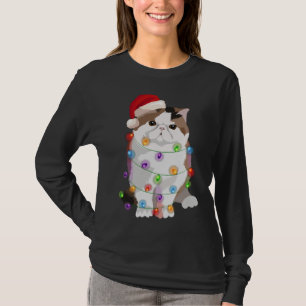 Exotic Shorthair Cat Christmas Lights Xmas Cat Lov T-Shirt