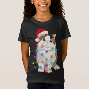 Exotic Shorthair Cat Christmas Lights Xmas Cat Lov T-Shirt