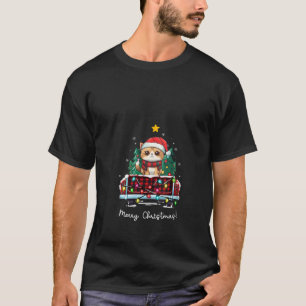 Exotic Shorthair Cat Christmas Truck Plaid Funny X T-Shirt