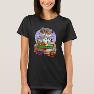 Exotic Shorthair Cat Mummy Halloween Witch Pumpkin T-Shirt