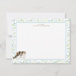 Exotic Shorthair Cat Personalised Stationery Card