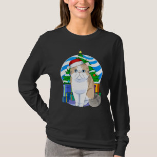Exotic Shorthair Cat Santa Christmas Tree Decor T-Shirt