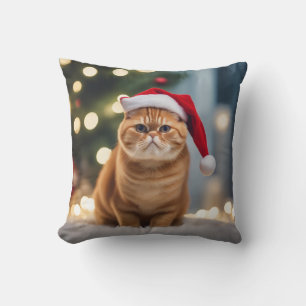 Exotic Shorthair Christmas Cushion