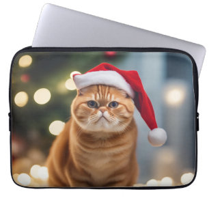 Exotic Shorthair Christmas Laptop Sleeve