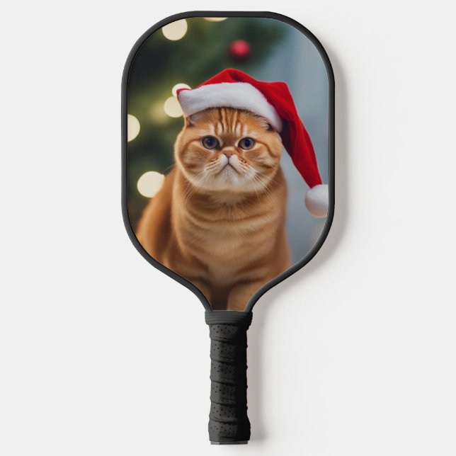 Exotic Shorthair Christmas Pickleball Paddle (Front)