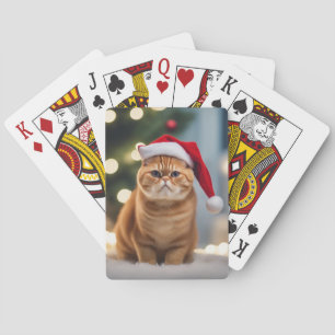 Exotic Shorthair Christmas Playing Cards
