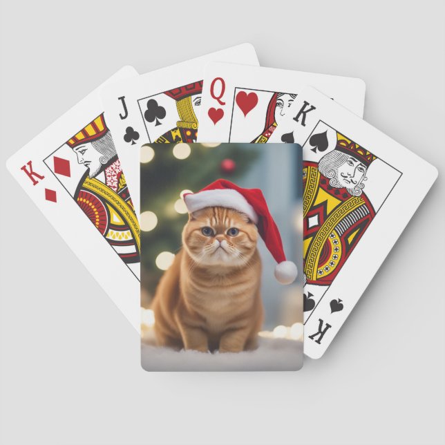 Exotic Shorthair Christmas Playing Cards (Back)