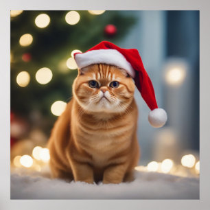 Exotic Shorthair Christmas Poster
