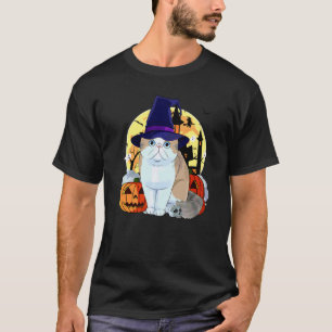 Exotic Shorthair Cute Cat Halloween Witch Pumpkin T-Shirt