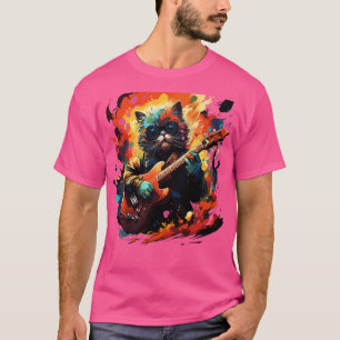 Exotic Shorthair Playing Guitar T-Shirt