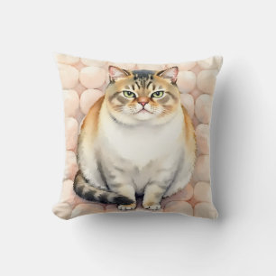 Exotic Shorthair Watercolor Soft Cushion Art
