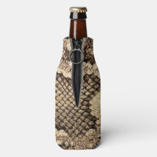 Exotic snake skin animal print pattern modern bold bottle cooler