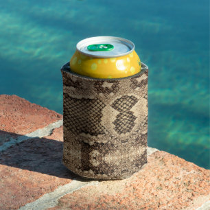 Exotic snake skin animal print pattern modern bold can cooler