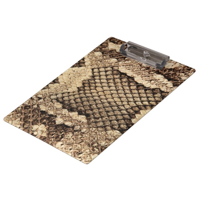 Exotic snake skin animal print pattern modern bold clipboard (Angled)