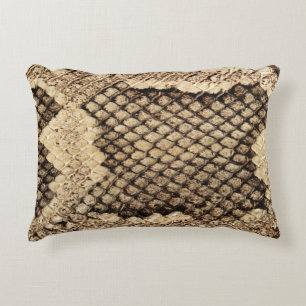 Exotic snake skin animal print pattern modern bold decorative cushion