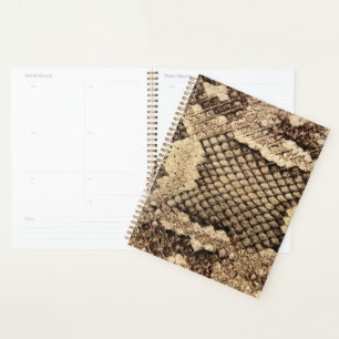 Exotic snake skin animal print pattern modern bold planner