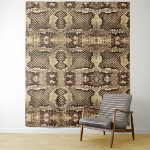 Exotic snake skin animal print pattern modern bold tapestry