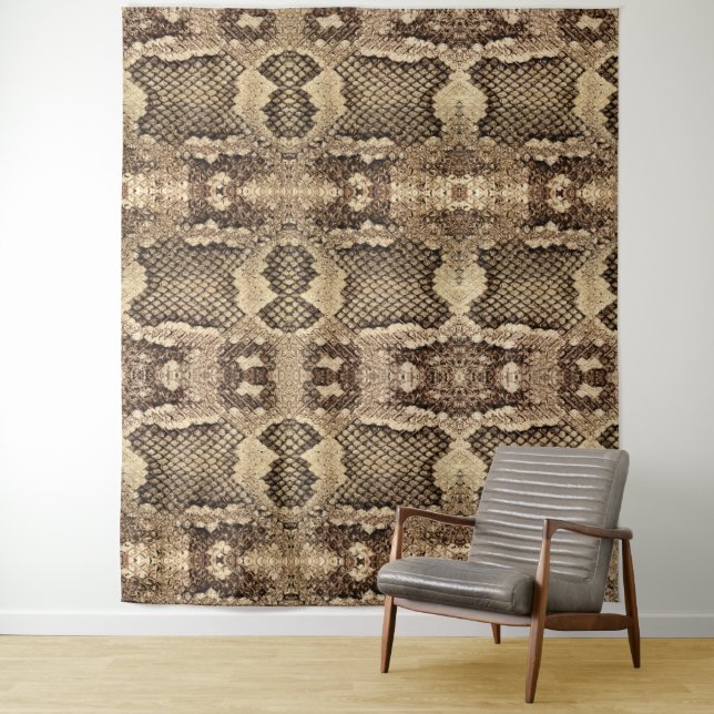 Exotic snake skin animal print pattern modern bold tapestry (In Situ)