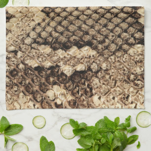 Exotic snake skin animal print pattern modern bold tea towel