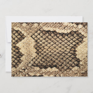 Exotic snake skin animal print texture pattern holiday card