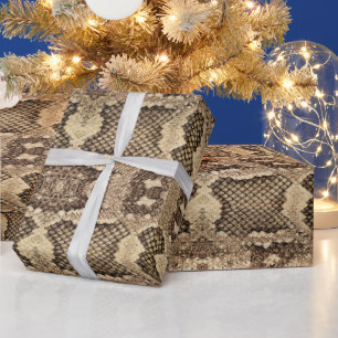 Exotic snake skin animal print texture pattern wrapping paper